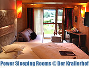 er Krallerhof: neue Power Sleeping Rooms sorgen mit viel Zirbenholz und besten Naturmaterialien für gesunden Schlaf (©Foto: Marikka-Laila Maisel)